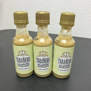 3 Bottles Habanero Jalapeño Avocado Taco Sauce 1.7 oz Mild - Picture 1 of 3