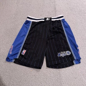 Vintage Orlando Magic Shorts Mens Medium Black Swingman NBA Basketball Starter - Picture 1 of 9