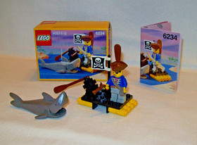 Lego Pirates 6234 Renegade's Raft 100% Complete 1991 Yellow Box + Instructions