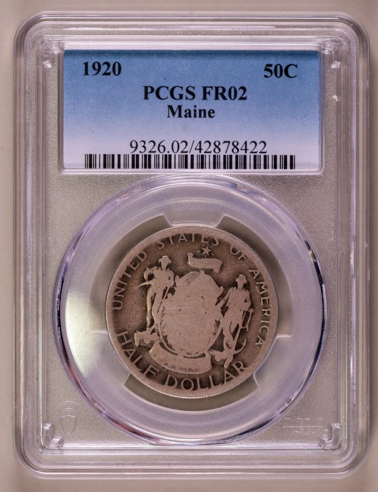 1920-P Maine Low Ball Half Dollar PCGS FR02 ***RARE LOW BALL COIN*** - Image 1 of 4