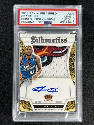 Parche Prime Auto 2013-14 Preferred Grant Hill Team Logo Firmado/25 PSA 9/10 Foto 1 de 2