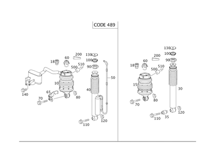 Parachoques de goma original Mercedes-Benz 2023260168 Foto 1 de 2