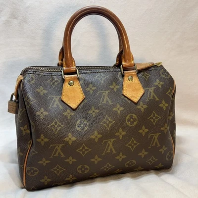 Bolso Louis Vuitton Speedy Bandolera Asa Superior 25 Lona Marrón Foto 1 de 4