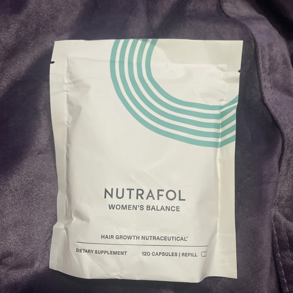 Nutrafol Mujer Equilibrio Crecimiento del Cabello Suplemento Dietético 120 Cápsulas Bolsa de Recarga Foto 1 de 3