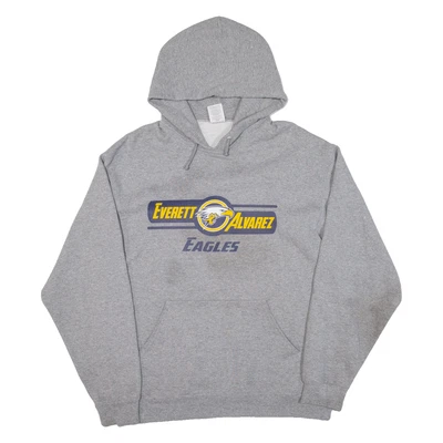 Moletom com capuz JERZEES Everett Alvarez Eagles masculino cinza EUA L - Imagem 1 de 4