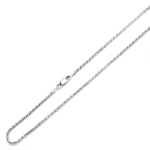 2mm 925 Sterling Silver Italian Rope Chain Necklace made in italy 30inch - Picture 1 of 6