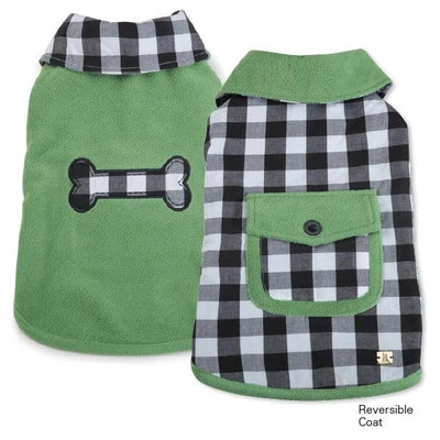 M. Isaac Mizrahi Guinga Abrigos Reversibles Perros Chaqueta Mascota Abrigo Perro Diseñador Cálido Foto 1 de 4