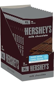 HERSHEY'S Milchschokolade Großpackung Süßigkeiten, einzeln verpackt, 4,4 Unzen XL Riegel 12 Ct - Bild 1 von 6