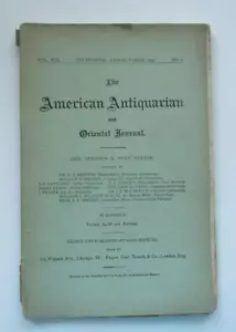 1897 American Antiquarian and Oriental Journal, September October MAPS * - Foto 1 di 13