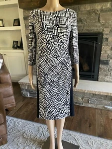 Vestido vaquero estampado manga 3/4 LAUREN RALPH LAUREN talla 4 para mujer *** - Imagen 1 de 8