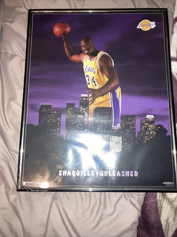 SHAQ Shaquille O'Neal UNLEASHED Los Angeles Lakers 1996 Costacos 23x35 POSTER Cover