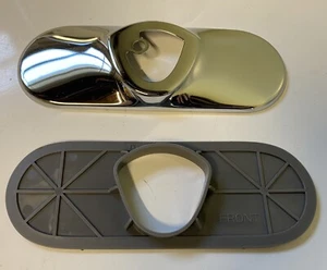 Kohler Alteo Faucet Polished Chrome Escutcheon trim plate with putty ring. - Picture 1 of 2