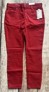 NYDJ X CHICOS SKINNY LIFT TUCK JEANS RED MENS SIZE 8 NEW WITH TAGS $119 - Picture 1 of 10