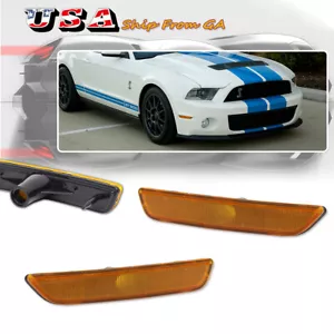 2X Kit de luces indicadoras laterales de parachoques delantero ámbar para Ford Mustang 2010-2014 - Imagen 1 de 8