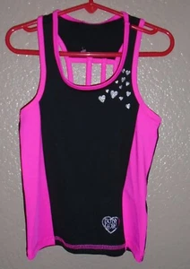 Body Glove Strappy Racerback Tank Top Girl's Size 5 Black & Pink NWOT - Picture 1 of 8