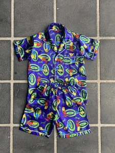 Vintage The Simpsons Pyjama Set Size 8 Kids Youth Good And Evil Bart AOP - Picture 1 of 13