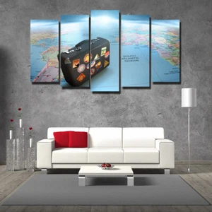 Juego de 5 piezas de rompecabezas de lona delgada póster arte casa bar decoración de pared 23 - Imagen 1 de 9