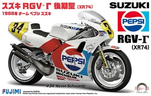 1:12 Fujimi Suzuki RGV 1988 Pepsi Champion Bike Model Kit w/Etched parts RARE - Picture 1 of 3