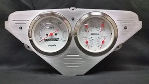 1955 1956 1957 1958 1959 Chevy Truck Quad 2 Gauge Dash Panel Insert Metric - Picture 1 of 4