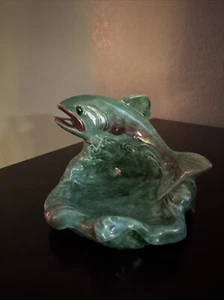 Willoughby Studios Los Angeles Fish Dish 1950 Blue Green Gold Ceramic G-2 - Picture 1 of 5
