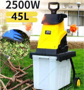 2500W Electric Mulcher Crushing Impact Shredder Wood Chipper with Collecting Bin - Picture 1 of 11