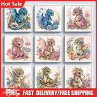 Full Embroidery Cotton Thread 11CT Printed Cute Floral Pterodacty Cross Stitch