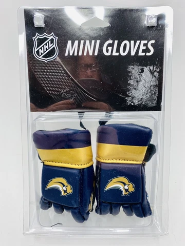 NHL Authentic Buffalo Sabres Mini Hockey Gloves ~ Brand New Sealed Cover