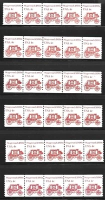 Scott # 1898A-1898Ab 4c Stagecoach PNC5s,Compl. 10 件套,质量! 猫 - 19.10 美元 — 第 1/2 张图片