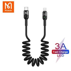 Mcdodo 36W PD Type-C to iPhone Retractable Car Spring Cable For iPhone 11 12 13