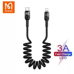 Mcdodo 36W PD Type-C to iPhone Retractable Car Spring Cable For iPhone 11 12 13 - Picture 1 of 9