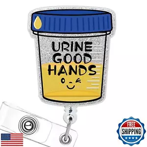 Cute Nurse Badge Reel Retractable Funny Cup Badges Reels Accessories ID Clip - Picture 1 of 5