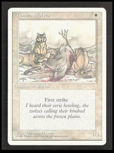 MTG Tundra Wolves Common Fourth Edition Card CB-1-3-B-45 - Picture 1 of 7