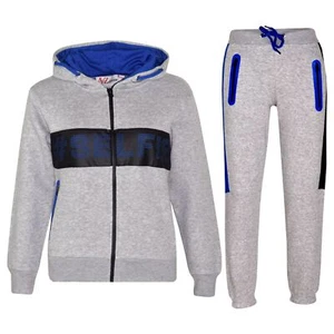 Kids Boys Girls Tracksuit #Selfie Zipped Top Bottom Jogging Suit 5-13 Year - Picture 1 of 8