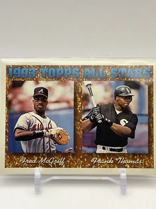1993 Topps All Stars All Star First Basemen Fred McGriff and Frank Thomas #384 - Picture 1 of 3