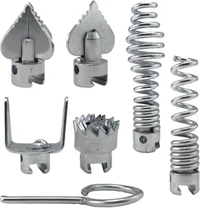 7Pcs Drain Cleaner Combination Cutter Head Set 16mm Drain Dredging Combination - Picture 1 of 6