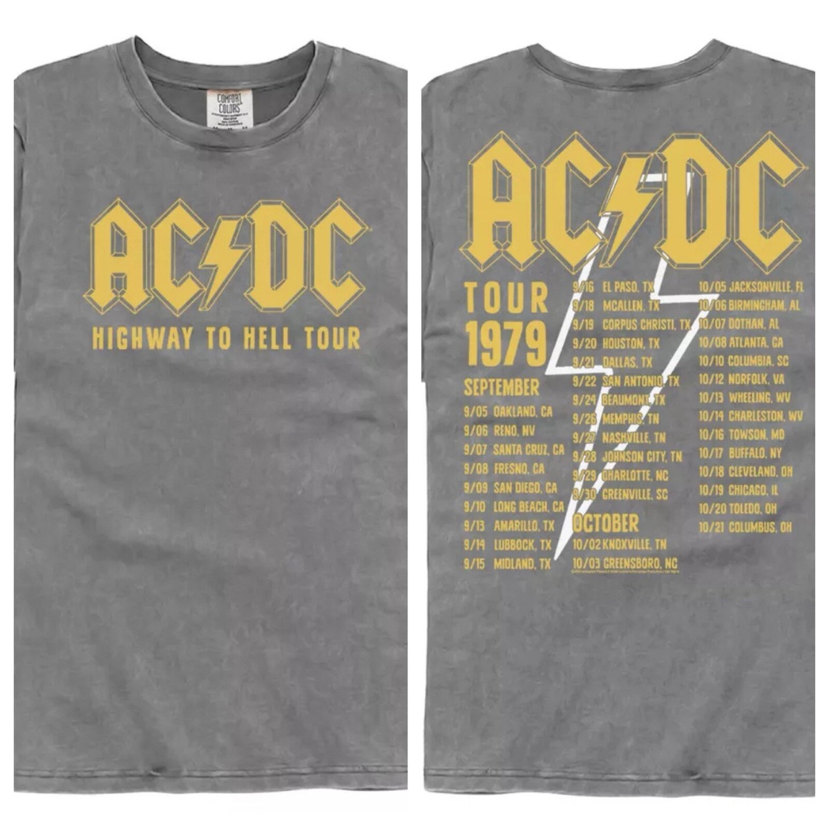 Camisetas Rock Hombre Camiseta Sin Mangas ACDC Cannon Tie Dye