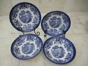 NUEVO JUEGO DE TAZONES DE SOPA DE PASTA ROYAL STAFFORD TONQUIN FLORAL AZUL OSCURO/BLANCO (4) 9 - Imagen 1 de 7