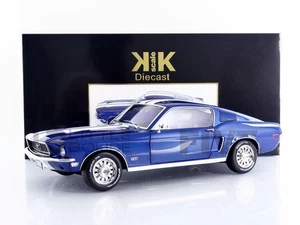 KK SCALE MODELS 1/12 - FORD MUSTANG GT FASTBACK - 1968 120224BL - Foto 1 di 12