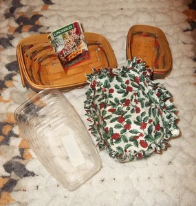 Longaberger Dash Away Schlittenkorb mit Stoffeinlage & Kunststoffeinsatz kleiner Korb - Bild 1 von 11