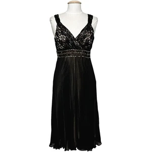 Vestito donna babydoll Whimsigoth 10 nero oro foderato pizzo pieghe Y2K fata scura - Foto 1 di 18