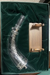 Franklin Mint Bicentennial Powderhorn massiv Sterlingsilber & Baccarat Kristall - Bild 1 von 8