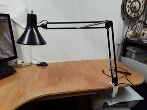 Vintage Articulated Swing Arm Desk Lamp READ (NO CLAMP) Black - Picture 1 of 23