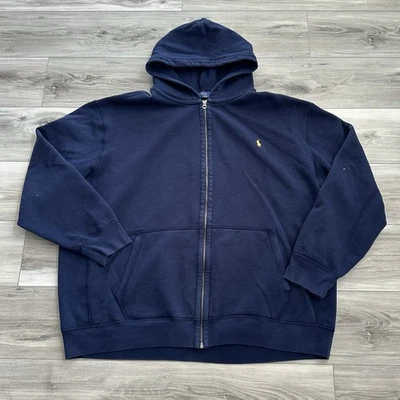 Polo Ralph Lauren Para Hombre Grande y Alto Clásico Polar Cremallera Completa Azul Marino Sudadera con Capucha 4XLT Foto 1 de 4
