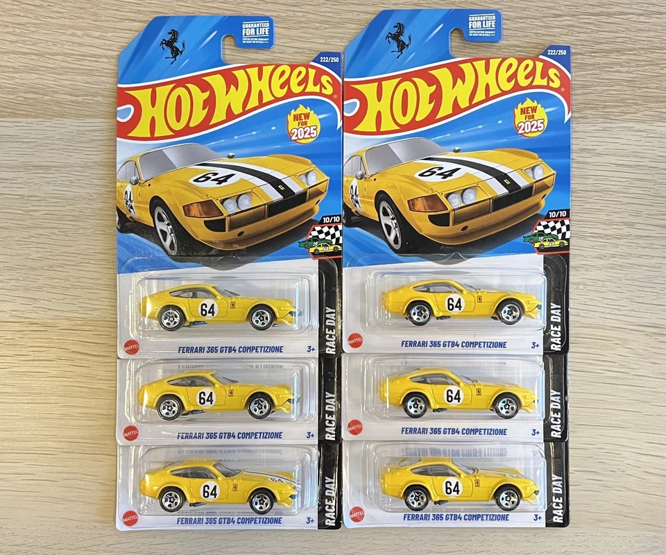 Hot Wheels Ferrari 365 GTB4 2025 Competizione amarillo lote de 6 Foto 1 de 1