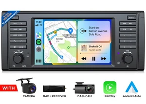 DAB+ 7" Android 13 Autoradio OctaCore 4G LTE GPS Navi CarPlay DSP für BMW E39 M5 - Bild 1 von 21