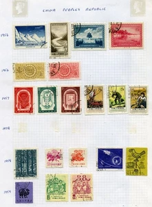 China - Six album pages of old mint & used stamps, see 6 scans. - Foto 1 di 6