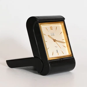 Mechanischer Imhof 8 Tage Wecker mit Datum Reisewecker Vintage 70er VTG - Picture 1 of 11