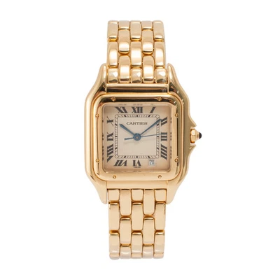 Cartier Panthere Medium Size 27MM 8839 18K Yellow Gold White Roman Quartz Watch - Image 1 of 4