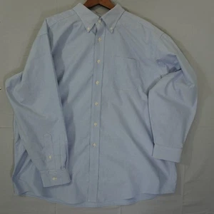 LL Bean Long Sleeve Mens Shirt Size 3XL 18-34L Cotton Light Blue - Picture 1 of 10