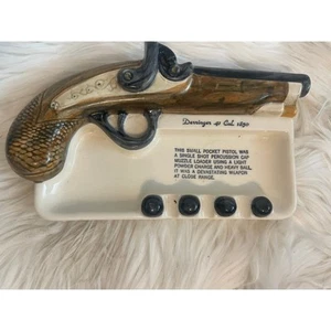 Cenicero pistola de mano Derringer .41 de cerámica vintage usado en excelente estado coleccionable - Imagen 1 de 4
